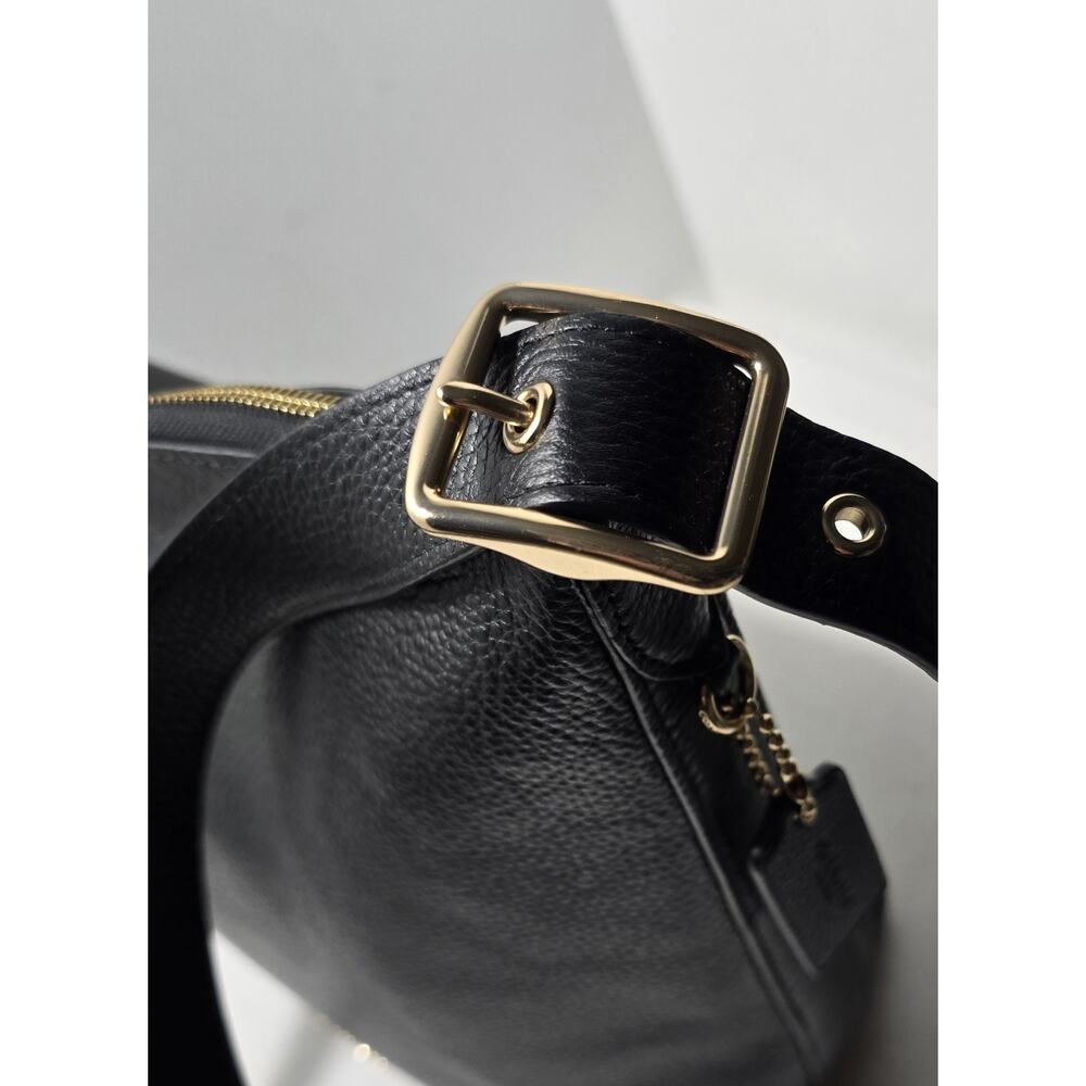 Coach Val Crossbody Shoulder Bag Duffle Black Soft Pebbled Leather Purse C2818 - Picture 5 of 16